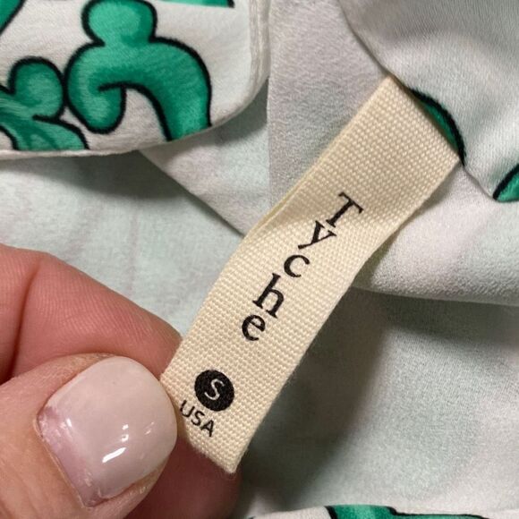 Tyche Green & White Halter Shift Dress Size Small NEW - Picture 5 of 6